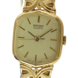 【中古】セイコー SEIKO 1421-5050 腕時計 ヴィンテージ バングルウォッチ ブレスウォッチ べっ甲柄 クォーツ ゴールドカラー 金色 ■GY11 /MQ レディース 【ベクトル 古着】 250807