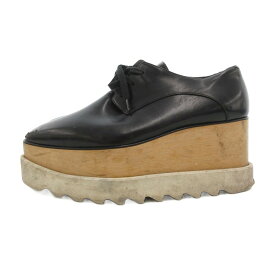 【中古】ステラマッカートニー STELLA McCARTNEY エリス プラットフォーム ダービーシューズ ウッド シャークソール 36 黒 ブラック /UO レディース 【ベクトル 古着】 250808