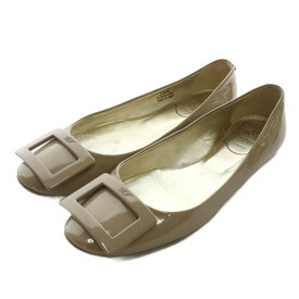 【中古】ロジェヴィヴィエ ROGER VIVIER パンプス エナメル フラット スクエアバックル ロゴ 36.5 23.5cm 茶色 ブラウン /XZ ■GY19 レディース 【ベクトル 古着】 250918