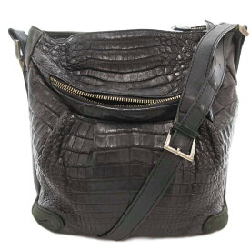 【中古】ノーブランド ショルダーバッグ レザー クロコダイル 黒 ブラック /AE ■GY18 レディース 【ベクトル 古着】 251006