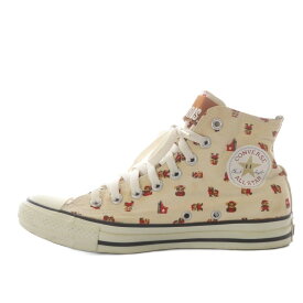【中古】コンバース CONVERSE ALLSTAR SUPER MARIO BROS PS HI スニーカー ハイカット スーパーマリオ 総柄 キャンバス US7.5 ベージュ 1C341 /YO26 レディース 【ベクトル 古着】 260714