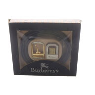 【中古】バーバリーズ Burberrys レザーベルトセット バックル付き ブラック ダークブラウン /YO23 ■GY1…