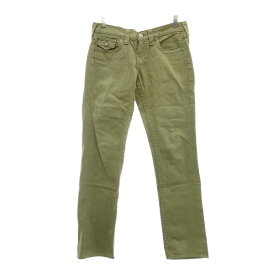 【中古】トゥルーレリジョン TRUE RELIGION 美品 コットンパンツ ストレート ローライズ 26 カーキ /MG レディース 【ベクトル 古着】 260317