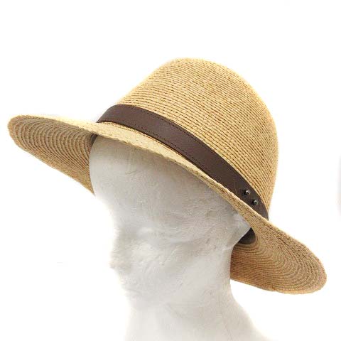 中古 ヘレンカミンスキー HELEN KAMINSKI 人気 メーカー公式 帽子 麦わら帽子 ストローハット ラフィア ベルト YI43 ベクト ベージュ ベクトル レディース L 210909 古着