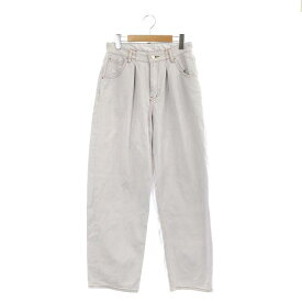 【中古】エックスガール x-girl 21AW WIDE TAPERED PANTS パンツ テーパード タック S ライトグレー /HK ■OS レディース 【ベクトル 古着】 230914