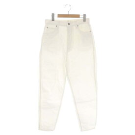 【中古】ファーファー furfur 22SS banana denim デニムパンツ ジーンズ ワイド テーパード 1 白 ホワイト /CX ■OS ■SH レディース 【ベクトル 古着】 230919