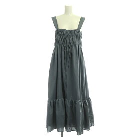 【中古】ハーリップトゥ Her lip to Double Bow Summer Long Dress ドレス キャミワンピース ロング M グレイッシュブルー /ES ■OS レディース 【ベクトル 古着】 231023