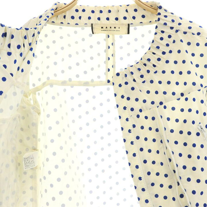 楽天市場】【中古】マルニ MARNI ドット柄 ノーカラージャケット  