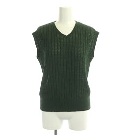 【中古】スティーブンアラン Steven Alan SHORT VEST ニットベスト プルオーバー リネン混 緑 グリーン /HK ■OS レディース 【ベクトル 古着】 231121