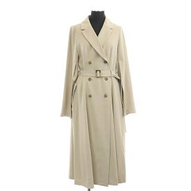 【中古】ハーリップトゥ Her lip to 23SS Classic Open Sleeve Dress Coat コート ダブル チェスター ボタンスリーブ ロング S ベージュ /MI ■OS レディース 【ベクトル 古着】 231221