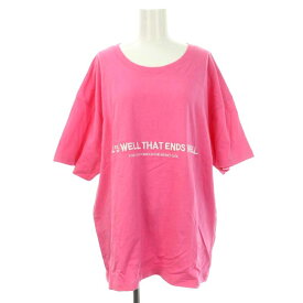 【中古】ジェイダ GYDA 23AW BACK GY PEACE BIG Tシャツ カットソー 半袖 コットン F ピンク 白 ホワイト /NR ■OS レディース 【ベクトル 古着】 240201