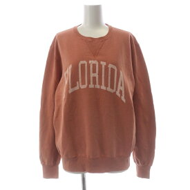 【中古】レミレリーフ REMI RELIEF L'Appartement取り扱い 23AW FLORIDA CREW NECK SWEAT スウェット トレーナー 長袖 M 茶 ブラウン /MF ■OS レディース 【ベクトル 古着】 231221