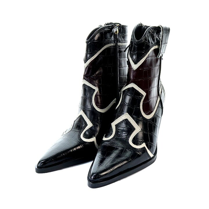 ZARA ウエスタンブーツ黒