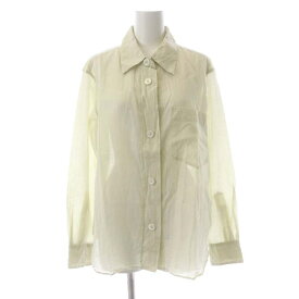 【中古】マーガレットハウエル MARGARET HOWELL 23SS SHEER COTTON SILK シャツ 長袖 シアー 前開き シルク混 2 ライトベージュ /DO ■OS レディース 【ベクトル 古着】 231228