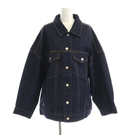 【中古】マウジー moussy 23AW DENIM LONG ジャケット ジージャン Gジャン F インディゴブルー /MI ■OS レディース 【ベクトル 古着】 240104