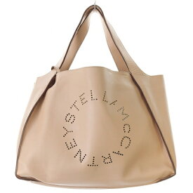 【中古】ステラマッカートニー STELLA McCARTNEY パンチングロゴ トートバッグ ハンドバッグ レザー ピンクべージュ 502793 /SR23 ■SH レディース 【ベクトル 古着】 240125