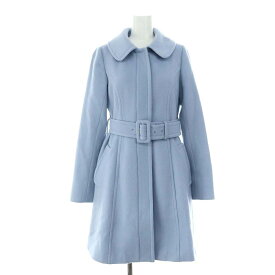 【中古】ブルーレーベルクレストブリッジ BLUE LABEL CRESTBRIDGE 21AW シングルベルテッドコート ステンカラー アウター 38 サックスブルー /MI ■OS レディース 【ベクトル 古着】 240201