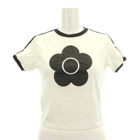 【中古】パメオポーズ PAMEO POSE × MARY QUANT Daisy Chibi-T カットソー Tシャツ 半袖 コットン F 白 黒 ホワイト ブラック /NR ■OS レディース 【ベクトル 古着】 240227