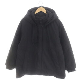 【中古】ミューズ ドゥーズィエム クラス MUSE de Deuxieme Classe WILDTHINGS 別注 23AW HOODY 中綿ジャケット ブルゾン アウター フード付き ナイロン ジップアップ F 黒 ブラック /ES ■OS メンズ 【ベクトル 古着】 240202