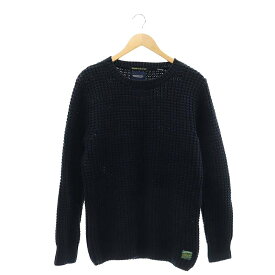 【中古】スコッチ&ソーダ SCOTCH & SODA 編みクルーネックニット セーター 長袖 M 濃紺 ネイビー /DF ■OS ■AD メンズ 【ベクトル 古着】 240216