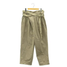 【中古】メゾンエウレカ MAISON EUREKA VINTAGE REWORK CHINOS チノ パンツ ワイド テーパード F グレージュ /DF ■OS ■SH レディース 【ベクトル 古着】 240229