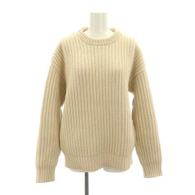 【中古】クリスタセヤ CristaSeya BABY CAMEL HAIR ニット セーター 長袖 クルーネック カシミヤ S アイボリー /MI ■OS ■SH レディース 【ベクトル 古着】 240228