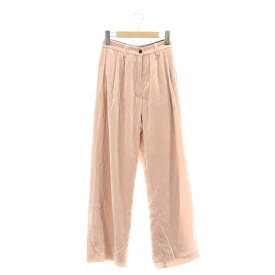 【中古】クラネ CLANE × 田中みな実 22AW COLOR LINE VELOR PANTS パンツ テーパード ベロア タック 0 ピンク /DF ■OS レディース 【ベクトル 古着】 240227