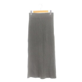 【中古】ドゥーズィエムクラス DEUXIEME CLASSE CARIAGGI Knit スカート ロング マキシ丈 タイト ニット カシミヤ カーキ /MI ■OS レディース 【ベクトル 古着】 240301