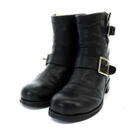 【中古】ジミーチュウ JIMMY CHOO ショートブーツ レザー 36 23cm 黒 ブラック ■SH /AK1 レディース 【ベクトル 古着】 240306