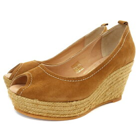 【中古】ガイモ GAIMO espadrilles エスパドリーユ ス ウェッジソール サンダル スエード 37 24cm 茶色 ブラウン /SR24 レディース 【ベクトル 古着】 240507