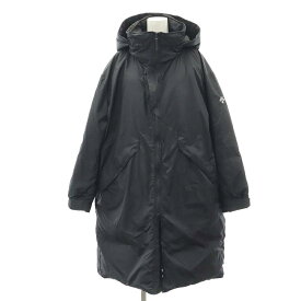 【中古】デサント DESCENTE ALLTERRAIN 81 Spick and span別注 23AW WARM COAT コート ダウンコート ジップアップ アウター ロング フード S 黒 ブラック /HS ■OS レディース 【ベクトル 古着】 240513