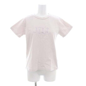 【中古】ジルバイジルスチュアート JILL by JILLSTUART 23SS シシュウロゴTシャツ カットソー 半袖 FR グレイッシュピンク /HK ■OS レディース 【ベクトル 古着】 240416