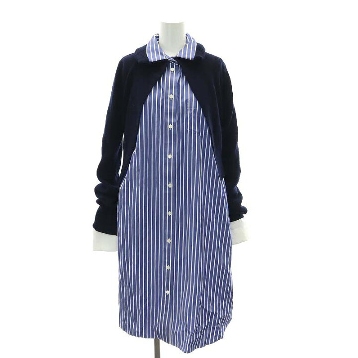 楽天市場】【中古】サカイ sacai ニットドッキング シャツ 