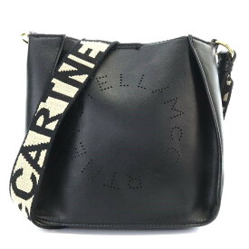 【中古】ステラマッカートニー STELLA McCARTNEY クロスボディミニショルダーバッグ ワンショルダー 斜め掛け フェイクレザー 黒 ブラック 700084 W8542 /YO23 レディース 【ベクトル 古着】 240525