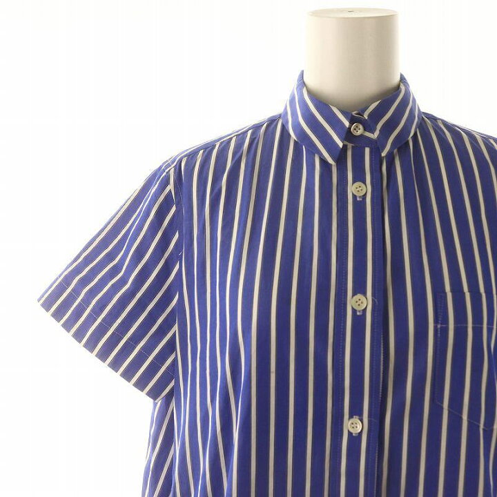 楽天市場】【中古】サカイ sacai サイドジップ ストライプ シャツ  