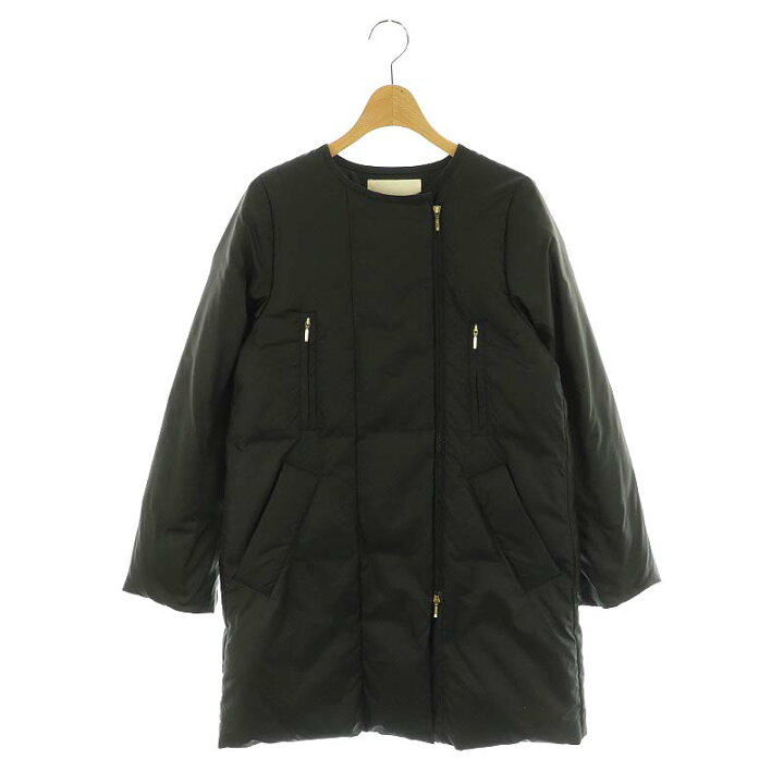 楽天市場】【中古】ティヤマイ t.yamai paris ノーカラーダウンコート 