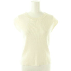 【中古】キャバン CABaN コットンナイロンストレッチリブ ノースリーブトップス ニット カットソー F ホワイト /DF ■OS レディース 【ベクトル 古着】 250404
