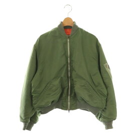 【中古】フミカ ウチダ FUMIKA_UCHIDA L-2B ナイロンブルゾン ジャケット ジップアップ 34 カーキ /DF ■OS レディース 【ベクトル 古着】 251029