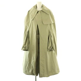 【中古】フミカ ウチダ FUMIKA_UCHIDA DOUBLE-BODY SOUTIEN-COLLAR CAPE コート スプリングコート 36 カーキ /DF ■OS ■SH レディース 【ベクトル 古着】 251031