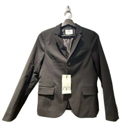 【中古】未使用品 ザラ ZARA タグ付き テーラードジャケット シングル 2B 11-12 黒 ブラック ■FY キッズ 【ベクトル 古着】 251224