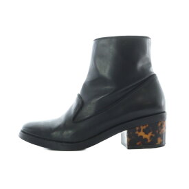 【中古】ステラマッカートニー STELLA McCARTNEY アンクルブーツ 37 23.5cm 黒 ブラック デザインヒール チャンキーヒール /RI ■OS レディース 【ベクトル 古着】 251224