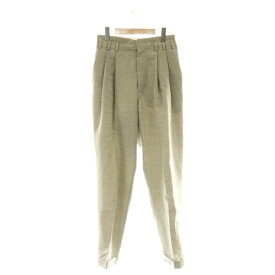 【中古】フミカ ウチダ FUMIKA_UCHIDA WOOL/LINEN SUITING TUCKED SLACKS テーパードパンツ タック 38 グレー /DF ■OS レディース 【ベクトル 古着】 260109