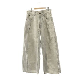【中古】ターク TAAKK DENIM WIDE PANTS デニムパンツ ジーンズ 1 ライトグレー /DO ■OS ■SH レディース 【ベクトル 古着】 260115