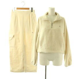 【中古】ハーリップトゥ Her lip to Flight Mode Half Zip Fleece Pullover Skirt セットアップ プルオーバー タイトスカート F S アイボリー /DF ■OS レディース 【ベクトル 古着】 260318