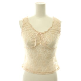 【中古】ブランディーメルビル Brandy Melville レースノースリーブトップス ブラウス シアー ライトピンク /CX ■OS ■SH レディース 【ベクトル 古着】 260820