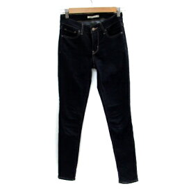 【中古】リーバイス Levi's 711 SKINNY デニムパンツ ジーンズ スキニー ロング丈 24 紺 ネイビー /SM41 レディース 【ベクトル 古着】 230427