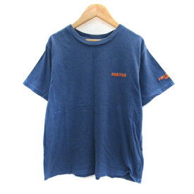 【中古】アングリッド UNGRID Tシャツ カットソー 五分袖 ラウンドネック 刺繍 F 青 ブルー オレンジ /SM34 レディース 【ベクトル 古着】 230704