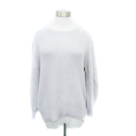 【中古】トランテアン ソン ドゥ モード 31 Sons de mode ニット セーター ラウンドネック 長袖 レース 切替 36 グレー /HO18 レディース 【ベクトル 古着】 231215