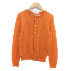 【中古】ビームスボーイ BEAMS BOY ニットカーディガン クルーネック ミドル丈 0 XS オレンジ /HO17 レディース 【ベクトル 古着】 250812
