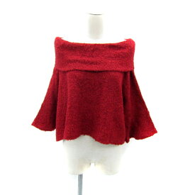 【中古】ケイコキシ KEIKO KISHI by nosh ニット カットソー 七分袖 オフショルダー 無地 F 赤 レッド /SY49 レディース 【ベクトル 古着】 250910